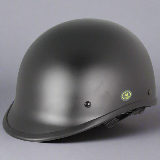 West Coast Leather Black Peak Half Helmet Motorcycle Helmets Boutique of Leathers/Open Road