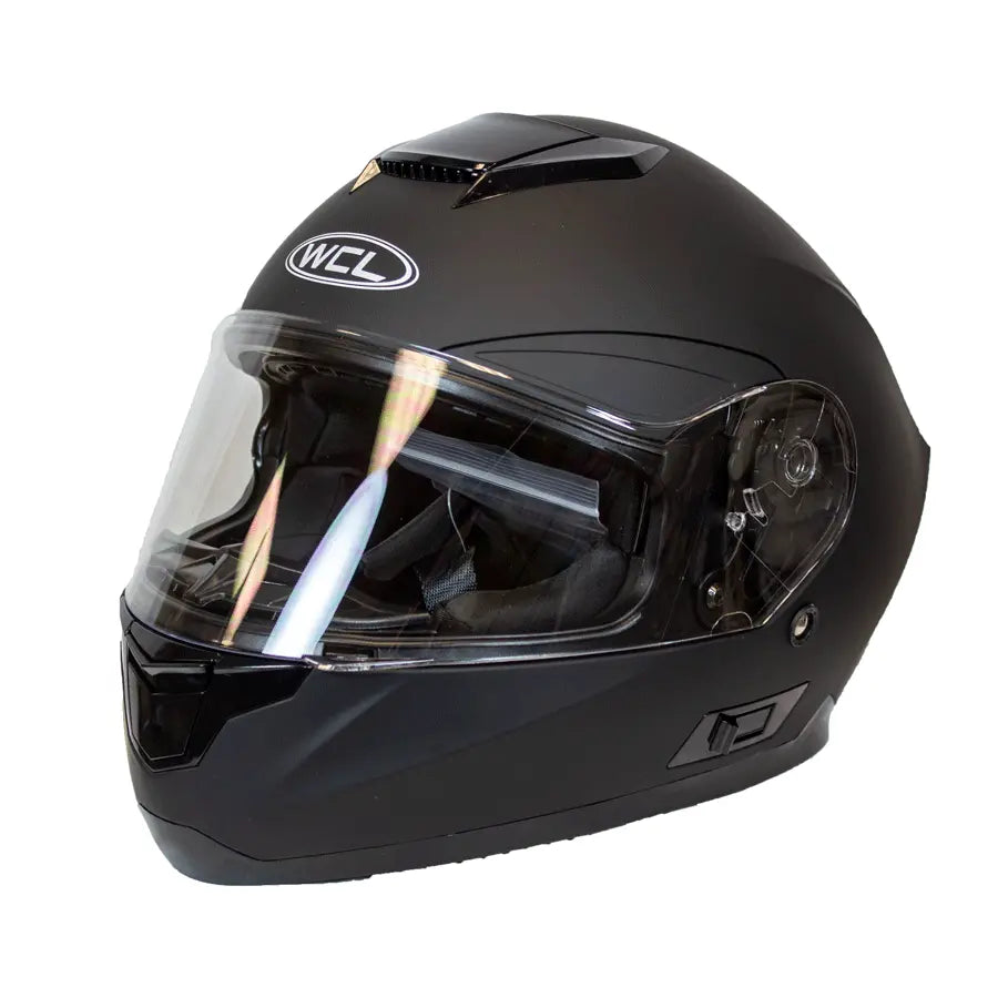 West Coast Leather Full Face Matte Black Helmet Motorcycle Helmets Boutique of Leathers/Open Road