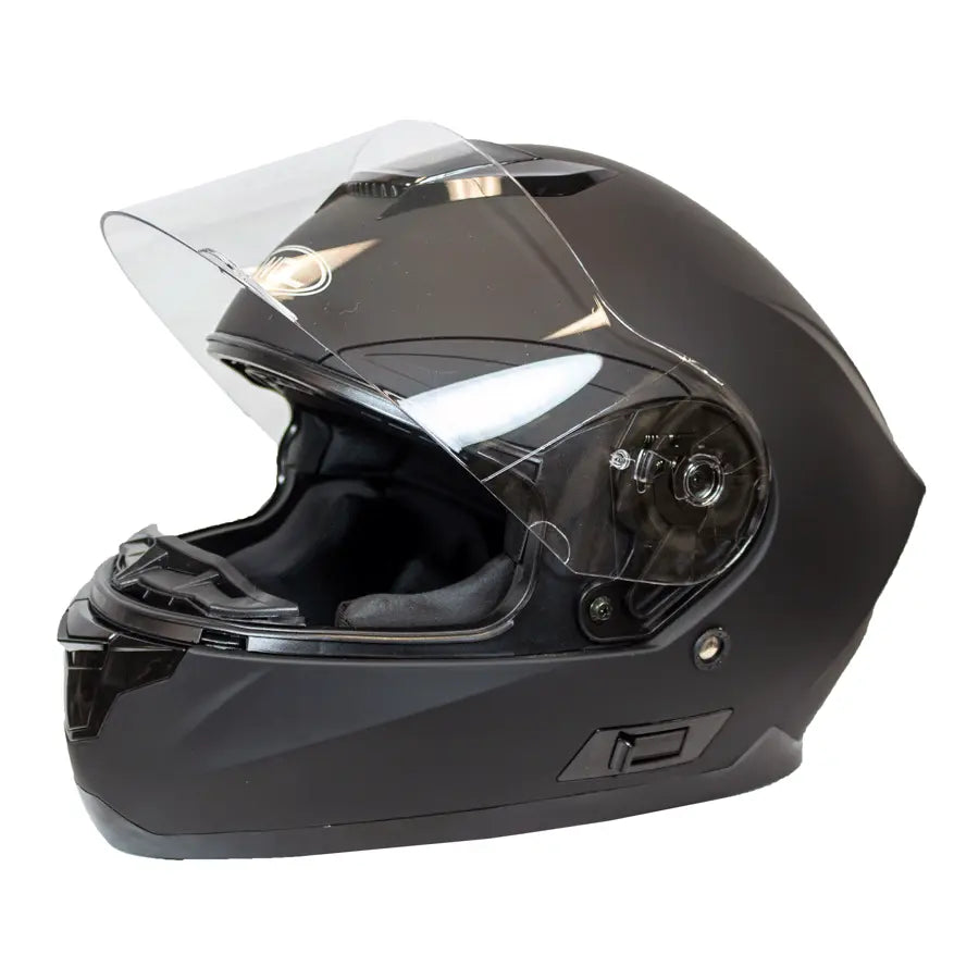 West Coast Leather Full Face Matte Black Helmet Motorcycle Helmets Boutique of Leathers/Open Road