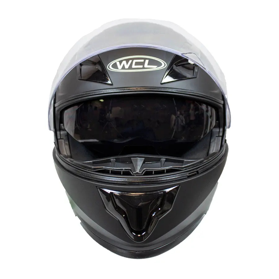 West Coast Leather Modular Full Face Motorcycle Helmet with Double Lens Visor Motorcycle Helmets Boutique of Leathers/Open Road