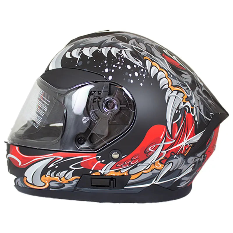 West Coast Leather Monster Skull Biker Helmet Motorcycle Helmets Boutique of Leathers/Open Road