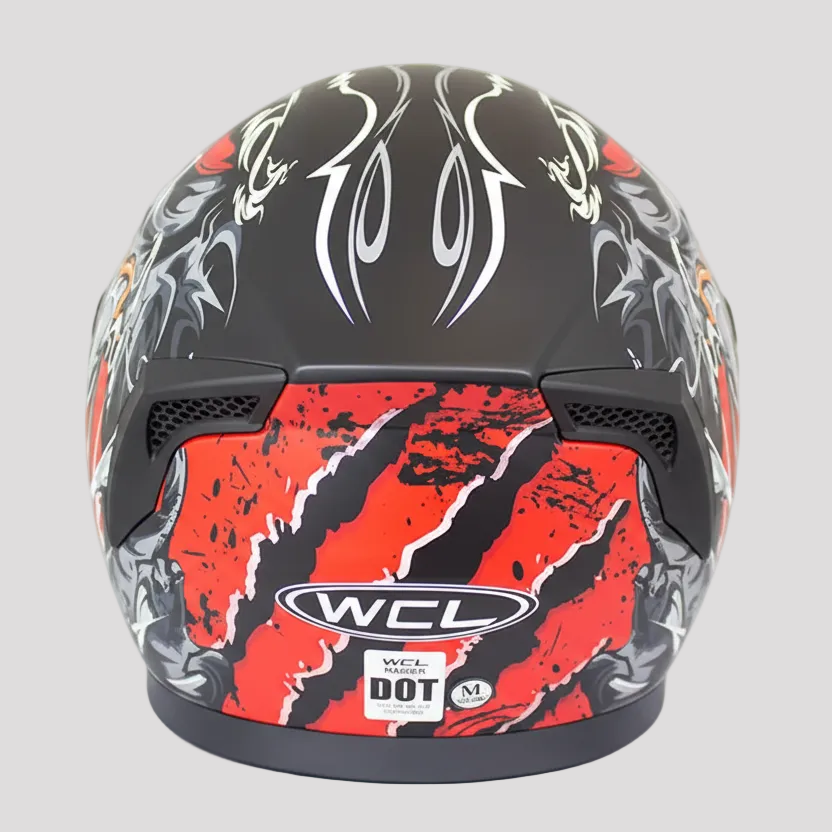 West Coast Leather Monster Skull Biker Helmet Motorcycle Helmets Boutique of Leathers/Open Road