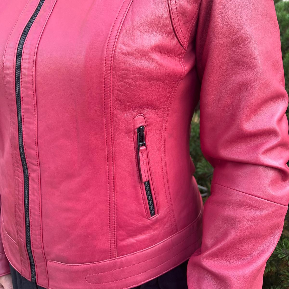 Classic Women's Lamb Leather Jacket - Boutique of Leathers/Open Road