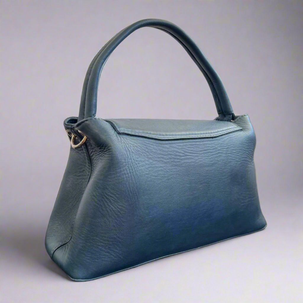 Elegant Sheep Leather Flap Handle Bag - Boutique of Leathers/Open Road