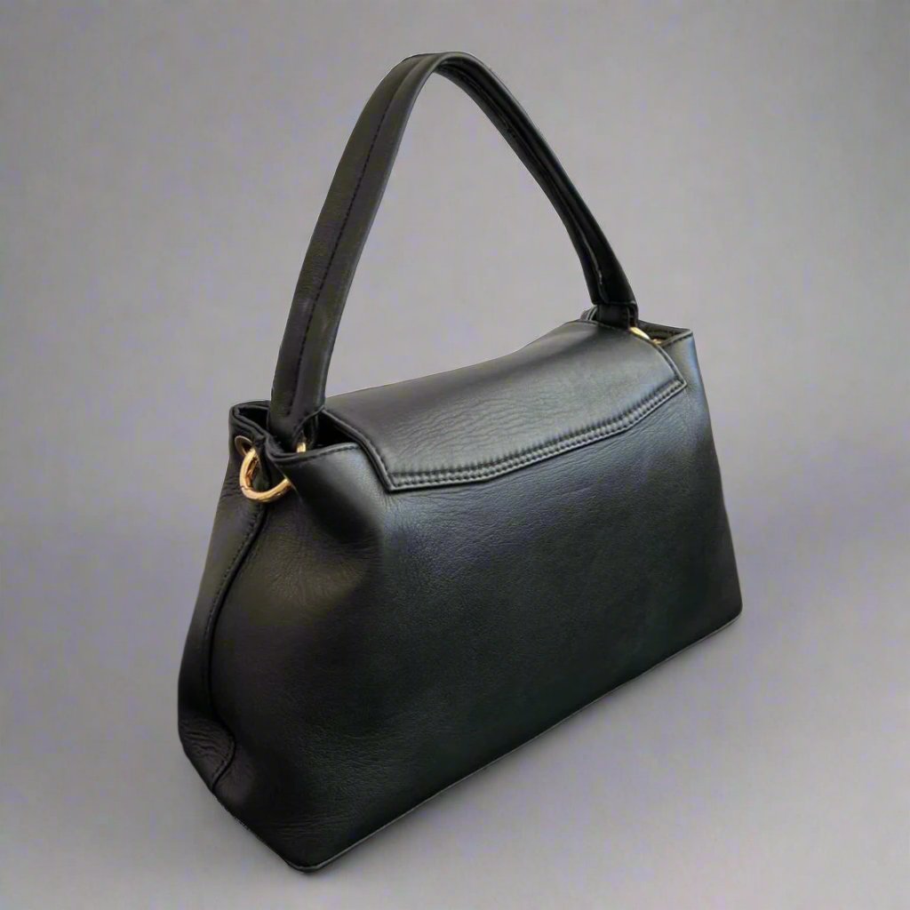 Elegant Sheep Leather Flap Handle Bag - Boutique of Leathers/Open Road