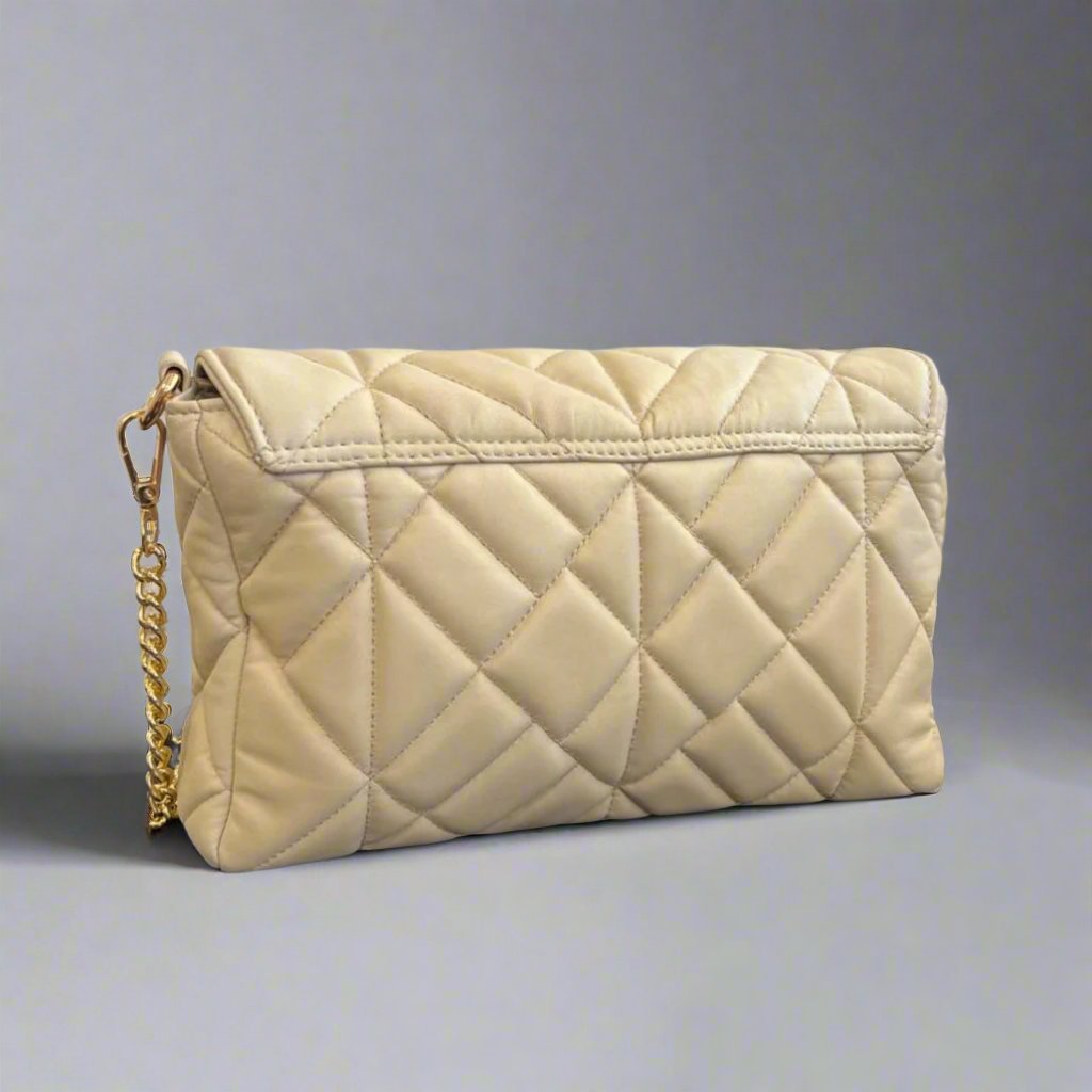 Quilted Soft Leather Crossbody Bag with Chain Strap - Boutique of Leathers/Open Road