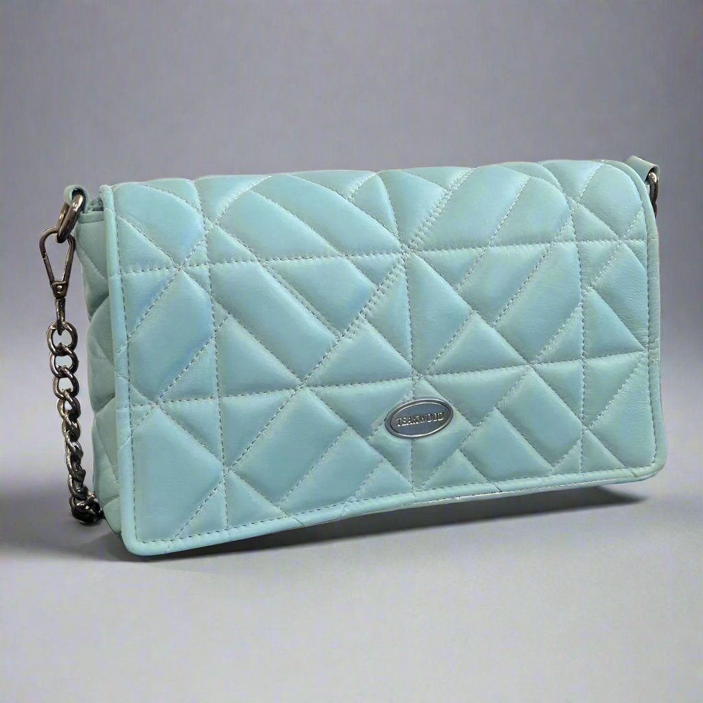 Quilted Soft Leather Crossbody Bag with Chain Strap - Boutique of Leathers/Open Road