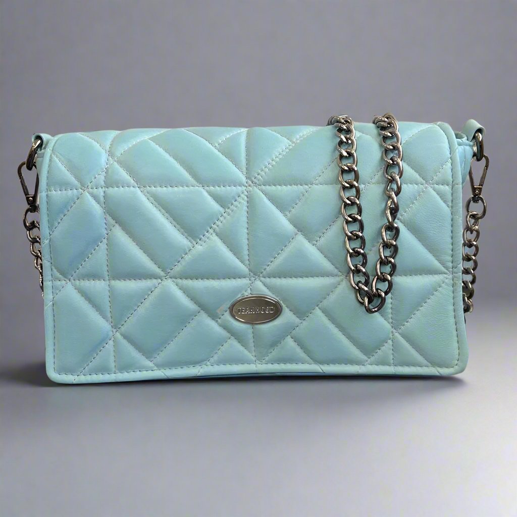 Quilted Soft Leather Crossbody Bag with Chain Strap - Boutique of Leathers/Open Road