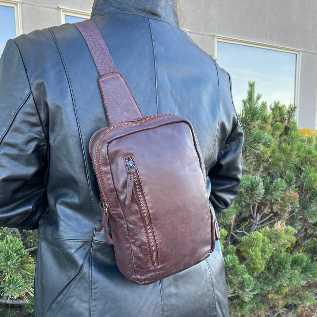 MET Leather Chest Front Bag & Backpack