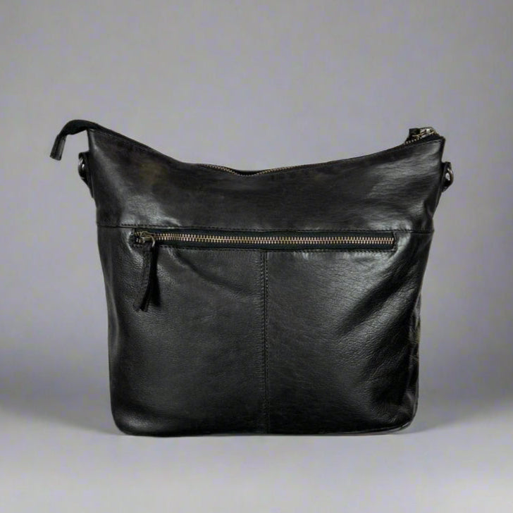 MET Front Snap Leather Handbag