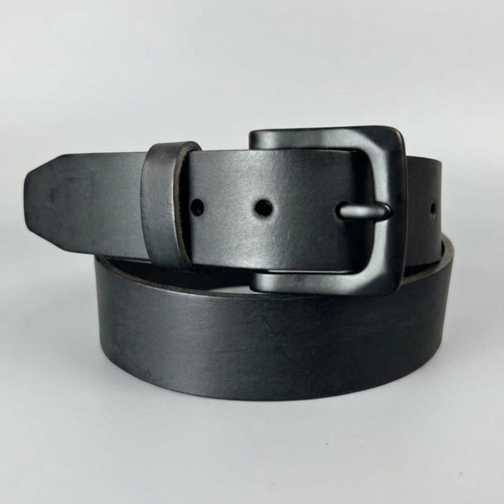 Men's Buffalo Grain Leather Belt - Boutique of Leathers/Open Road
