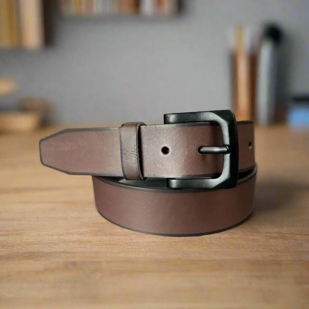 Men's Buffalo Grain Leather Belt