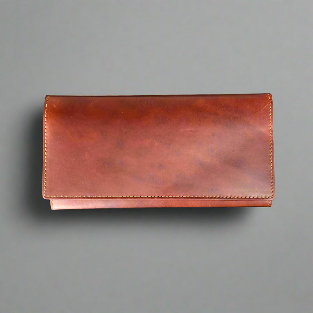 Women’s Cow Leather Flap Wallet - Boutique of Leathers/Open Road