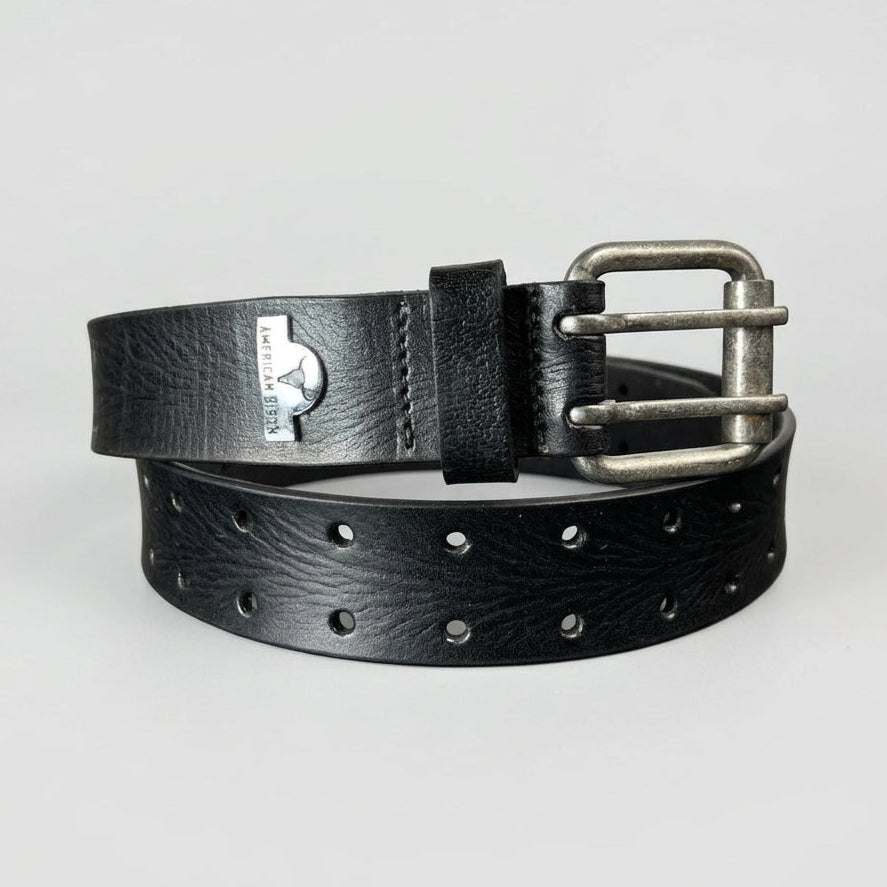 Men's Buffalo Grain Leather Belt - Boutique of Leathers/Open Road