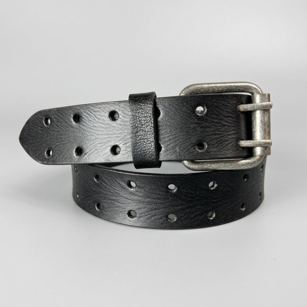 Men's Buffalo Grain Leather Belt - Boutique of Leathers/Open Road