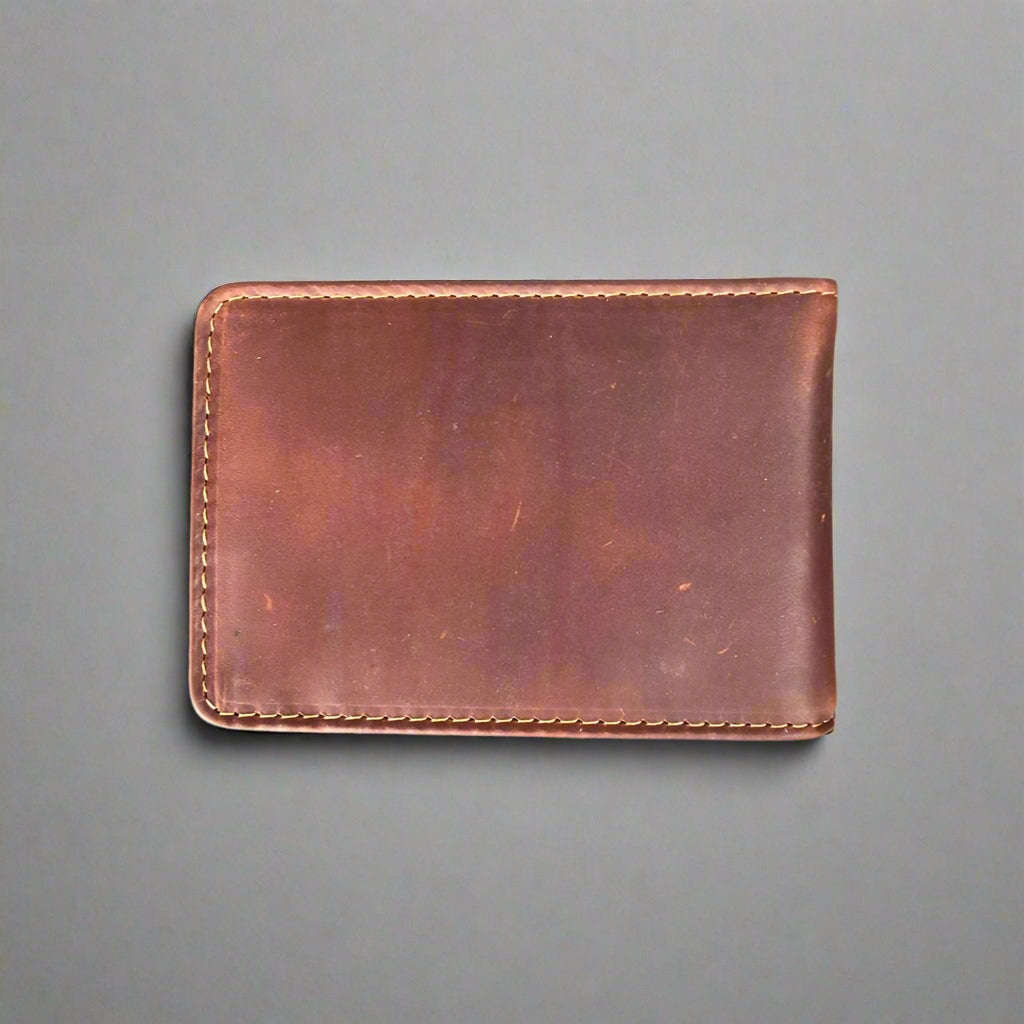 Men’s Cow Leather Money Clip with RFID Protection - Boutique of Leathers/Open Road