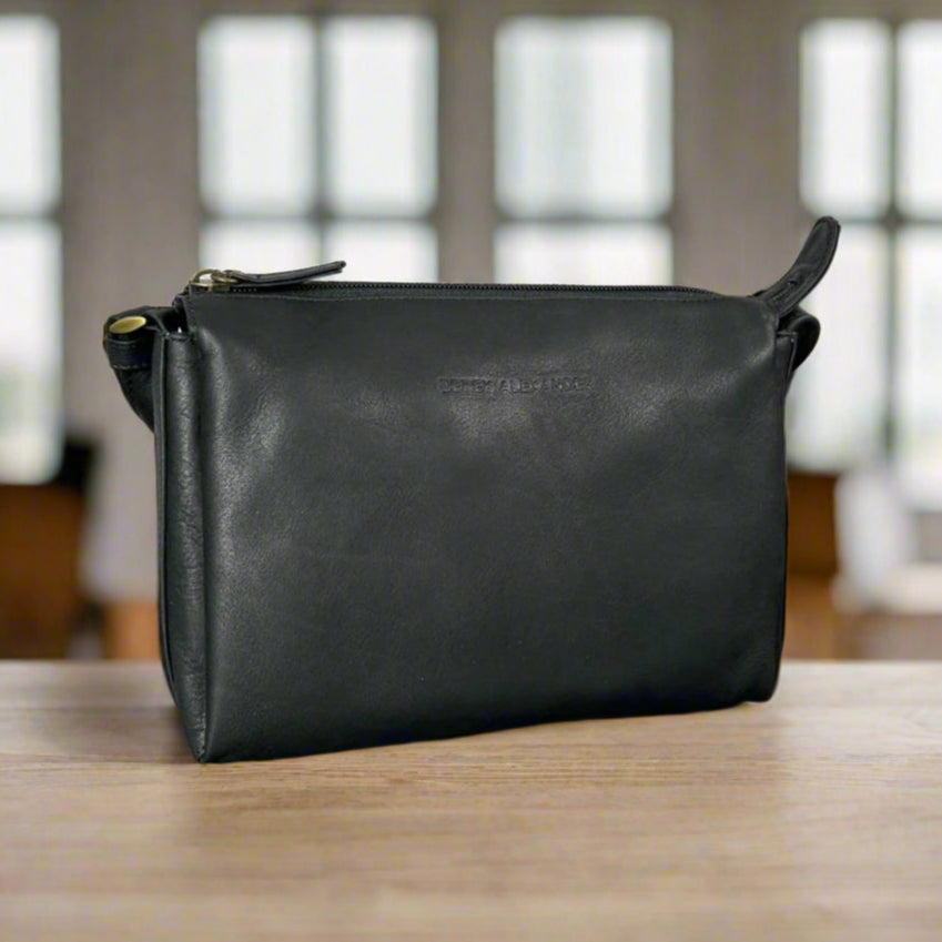 Derek Alexander Zip Top Leather Crossbody Bag - Boutique of