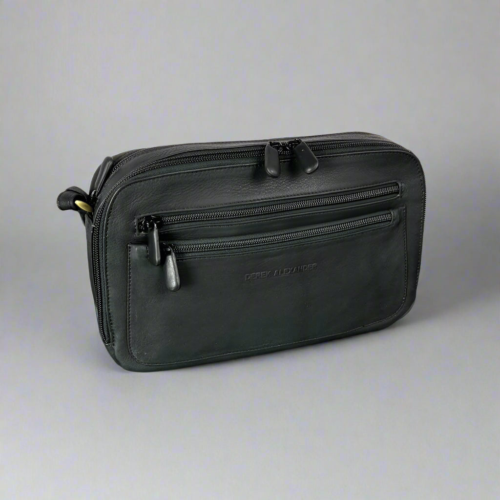 Derek Alexander Double Zipped Organizer Crossbody Bag - Boutique of Leathers/Open Road