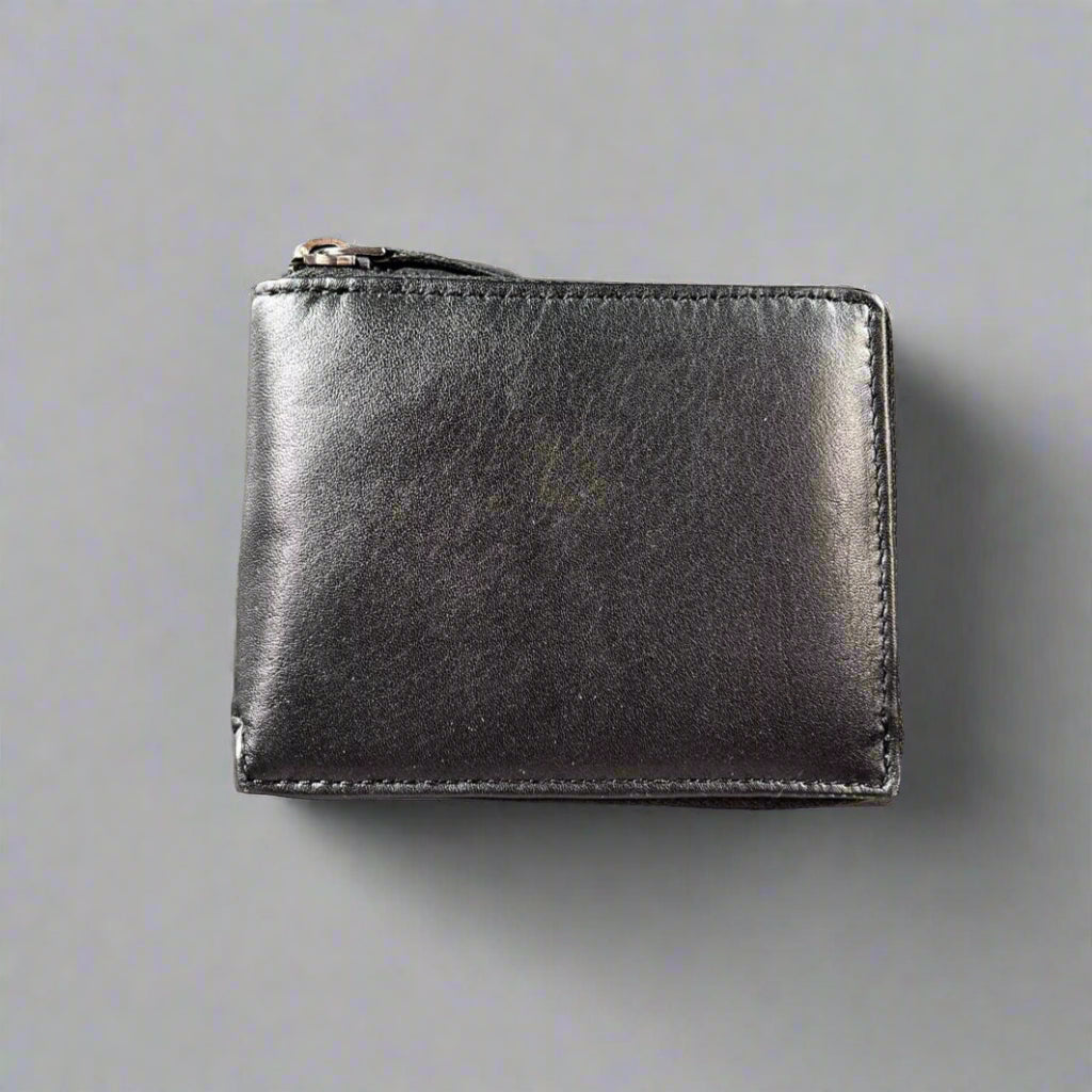 Greenwood Men's Leather Wallet. Premium RFID Protection Zip-Around Wallet - Boutique of Leathers/Open Road