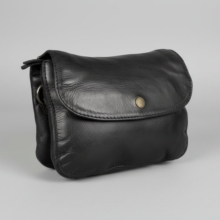 MET Small Flap Crossbody Bag with Dual Zipper Compartments