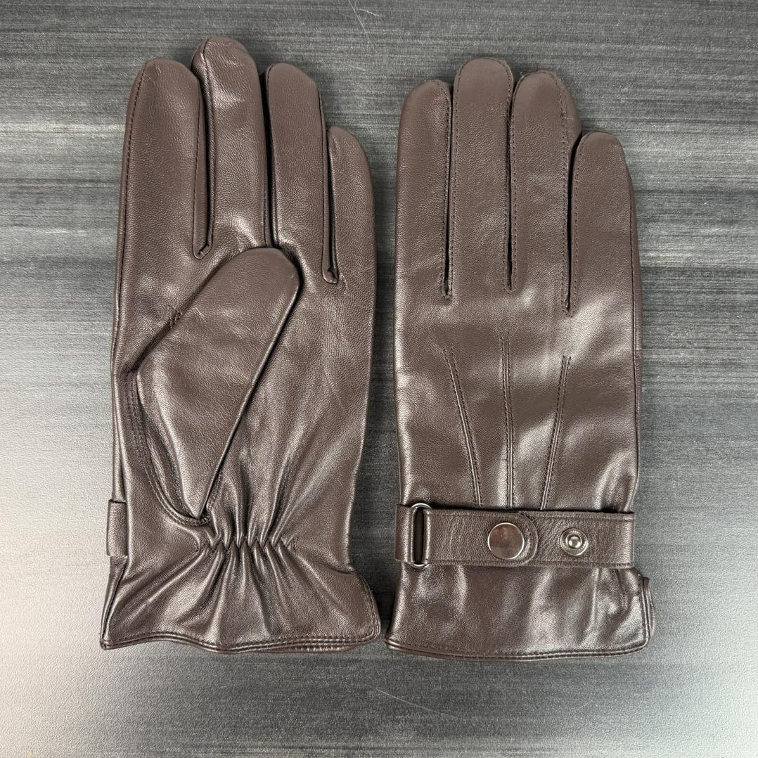 Men's Lamb Leather Gloves with Wool Blend Lining