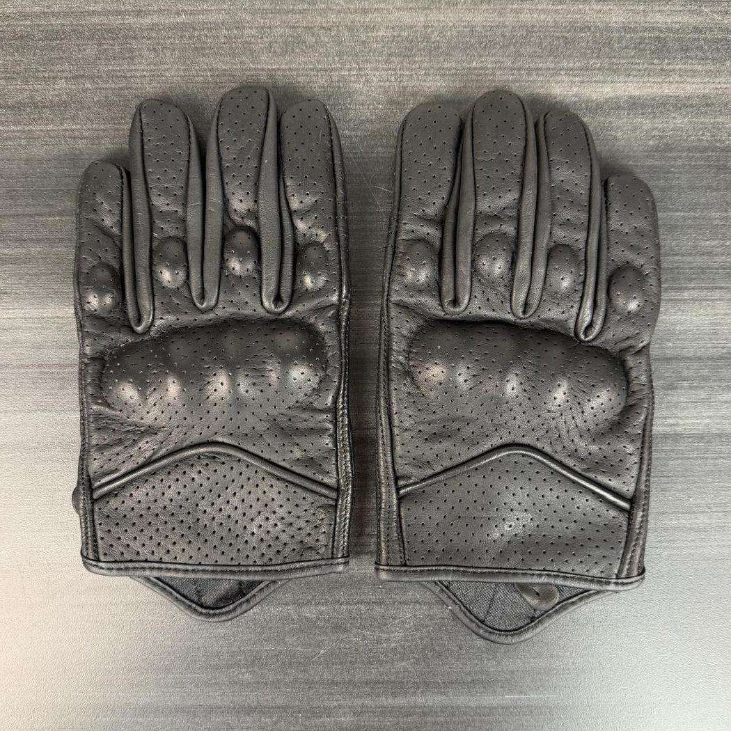 Men's Premium Perforated Goatskin Motorcycle Gloves