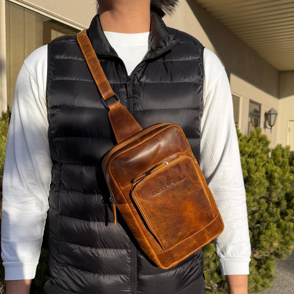 Greenwood Leather Hamilton Crossbody Bag Backpack