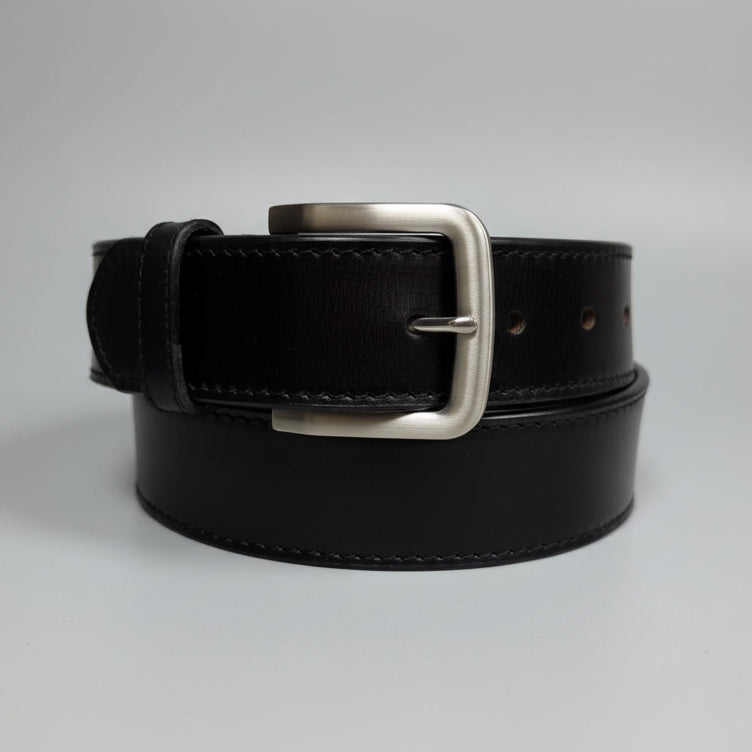 Men’s Buff Grain Leather Travel Belt with Secret Internal Zipper Pocket