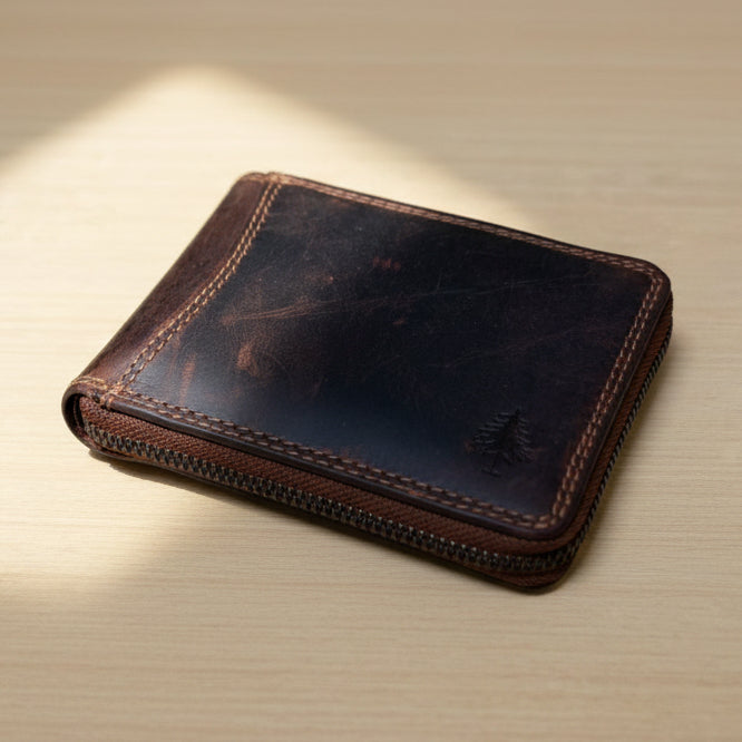 Greenwood Men's RFID Zip Around Wallet