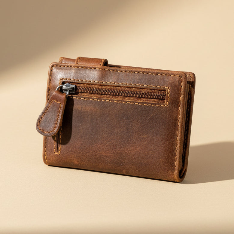 Greenwood Leather Men's Trifold Wallet. Quick-Access Pop-Up Card Ejector - Boutique of Leathers/Open Road