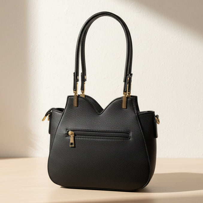 Temptation Italy Small Faux Leather Handbag. Floral & Dragonfly Embossed Shoulder Bag with Gold Studs - Boutique of Leathers/Open Road