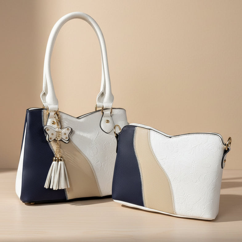 Temptation Italy Faux Leather Shoulder Bag. Floral & Dragonfly Embossed Handbag - Boutique of Leathers/Open Road