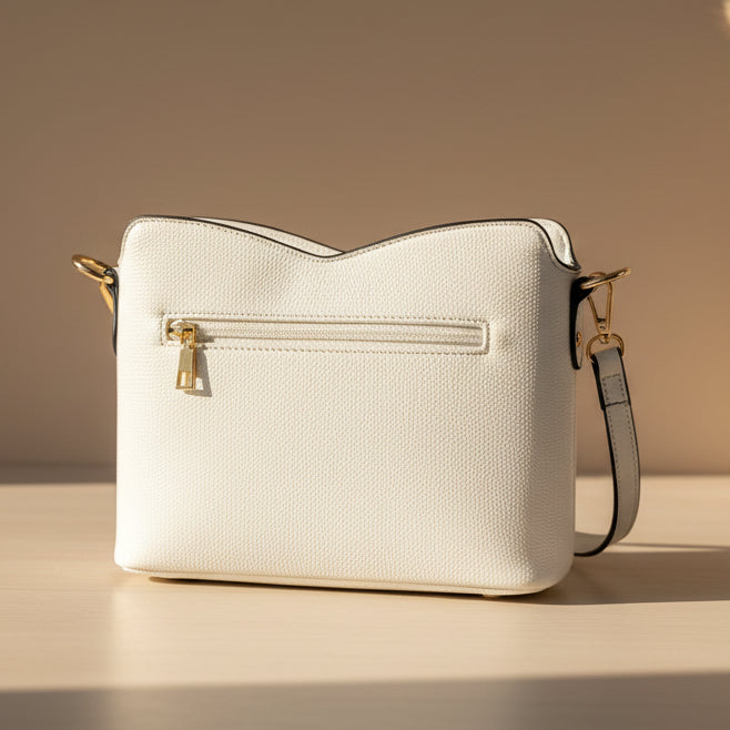 Temptation Italy Small Tricolor Faux Leather Crossbody. Floral & Dragonfly Embossed Bag - Boutique of Leathers/Open Road