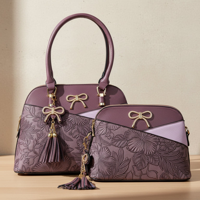 Temptation Italy Faux Leather Small Crossbody Bag with Floral Design - Boutique of Leathers/Open Road