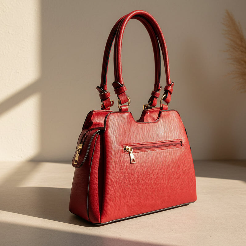 Temptation Italy Faux Leather Shoulder Bag. Floral & Butterfly Embossed Handbag - Boutique of Leathers/Open Road