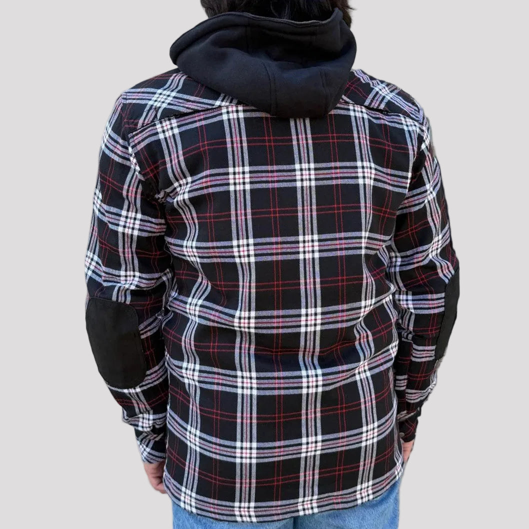 Open Road Men's Protective Armored Motorcycle Riding Flannel Shirt
