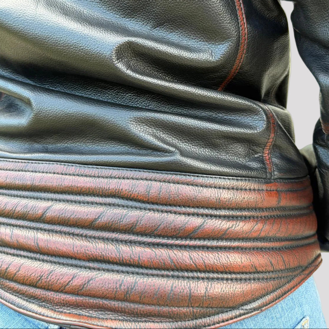 Open Road Women's Genuine Leather Two Tone Motorcycle Jacket - Boutique of Leathers/Open Road
