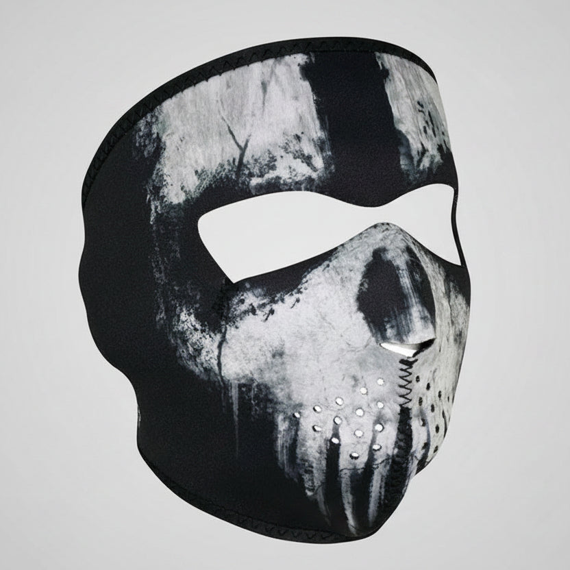 ZANheadgear Full Face Black Skull Neoprene Half Mask Neck Gaiters & Masks Boutique of Leathers/Open Road
