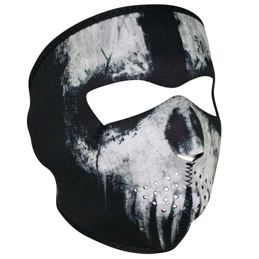 ZANheadgear Full Face Black Skull Neoprene Half Mask Neck Gaiters & Masks Boutique of Leathers/Open Road