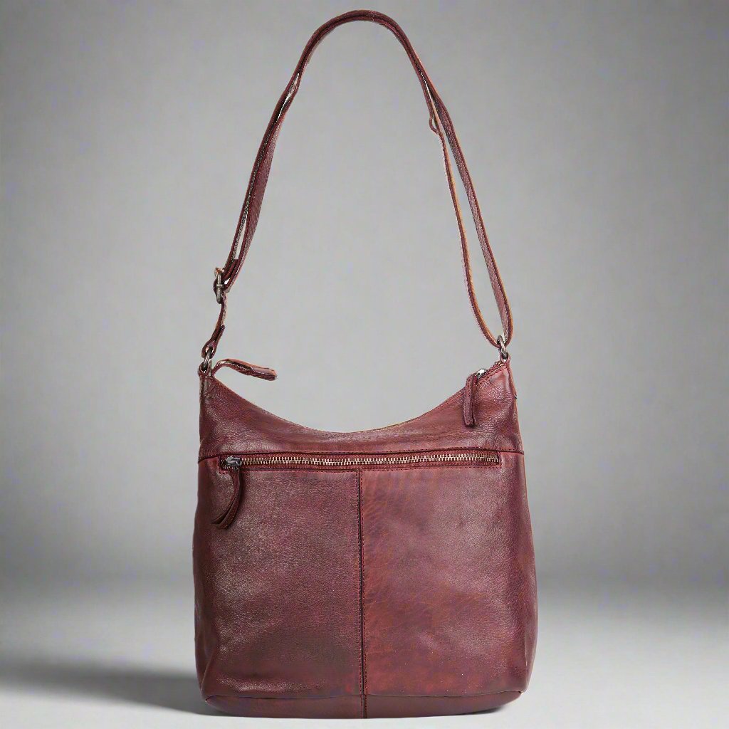 MET Floral Stitch Leather Tote with Adjustable Strap