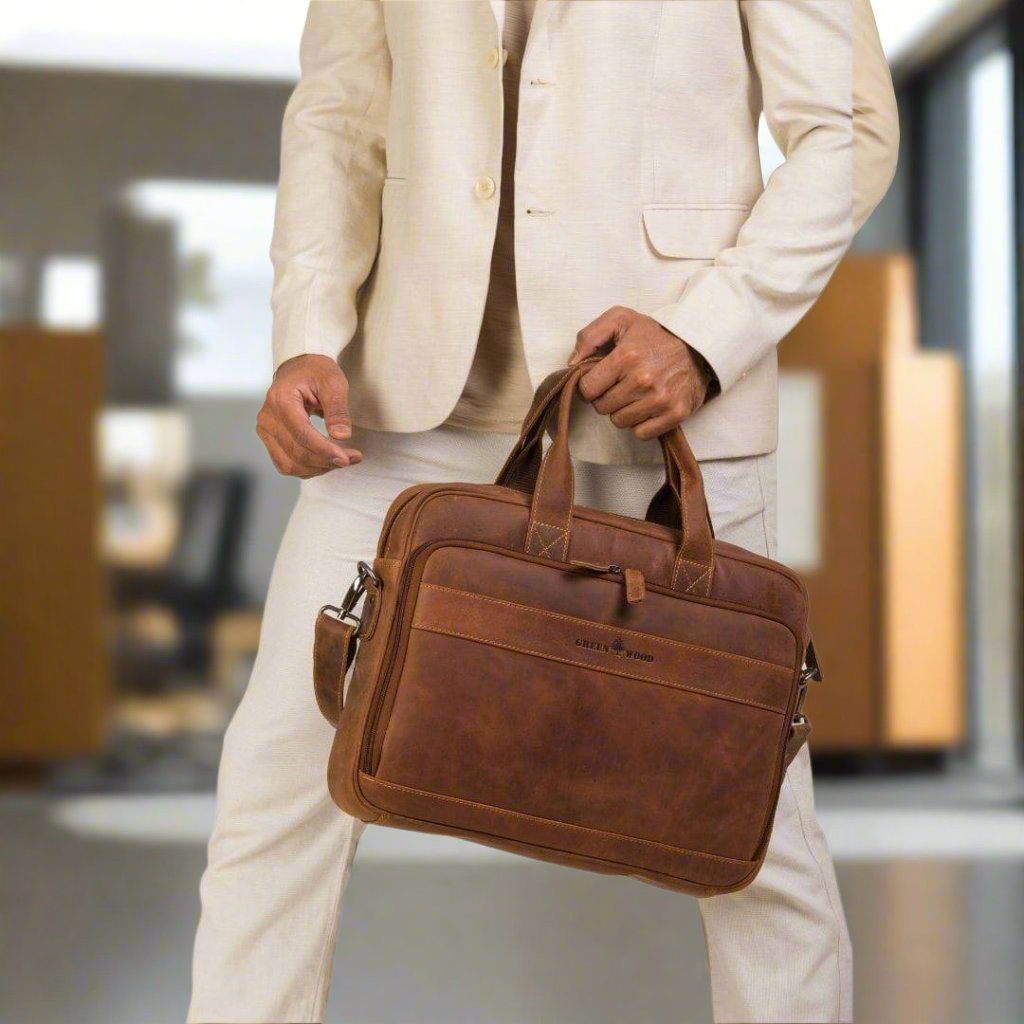 Greenwood Leather 14" Laptop Bag