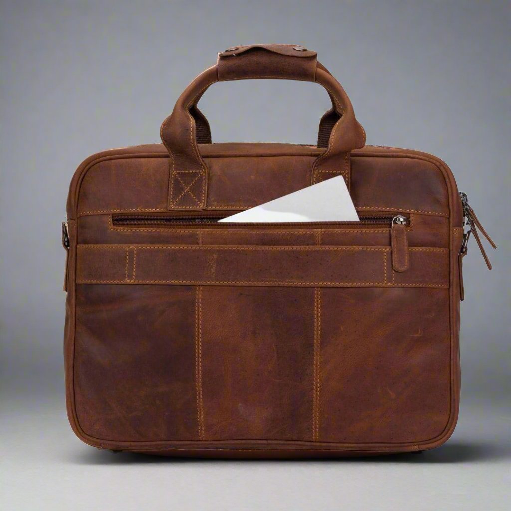 Greenwood Leather 14" Laptop Bag - Boutique of Leathers/Open Road