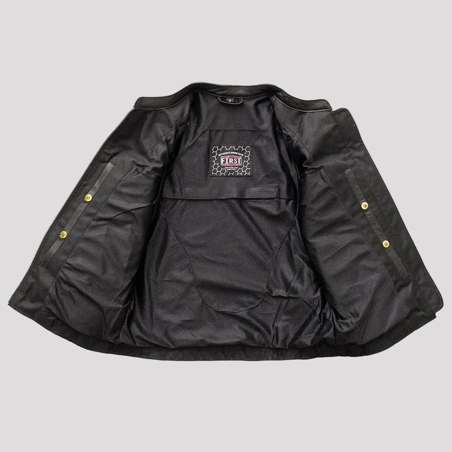 Women’s Motorcycle Leather Jacket. Lightweight Cowhide with Armor Pockets - Boutique of Leathers/Open Road