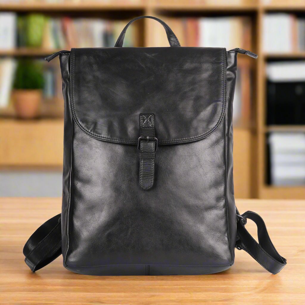 Leather rucksack backpack online