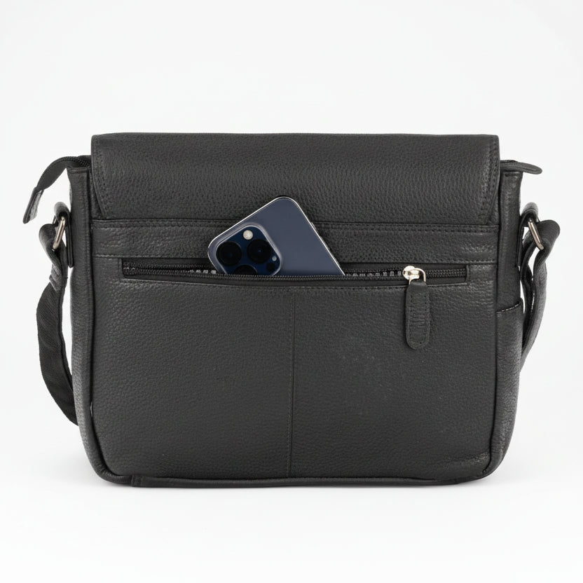 Greenwood Leather Smart Messenger Mini 11". Handcrafted Leather iPad Bag & Tablet Satchel