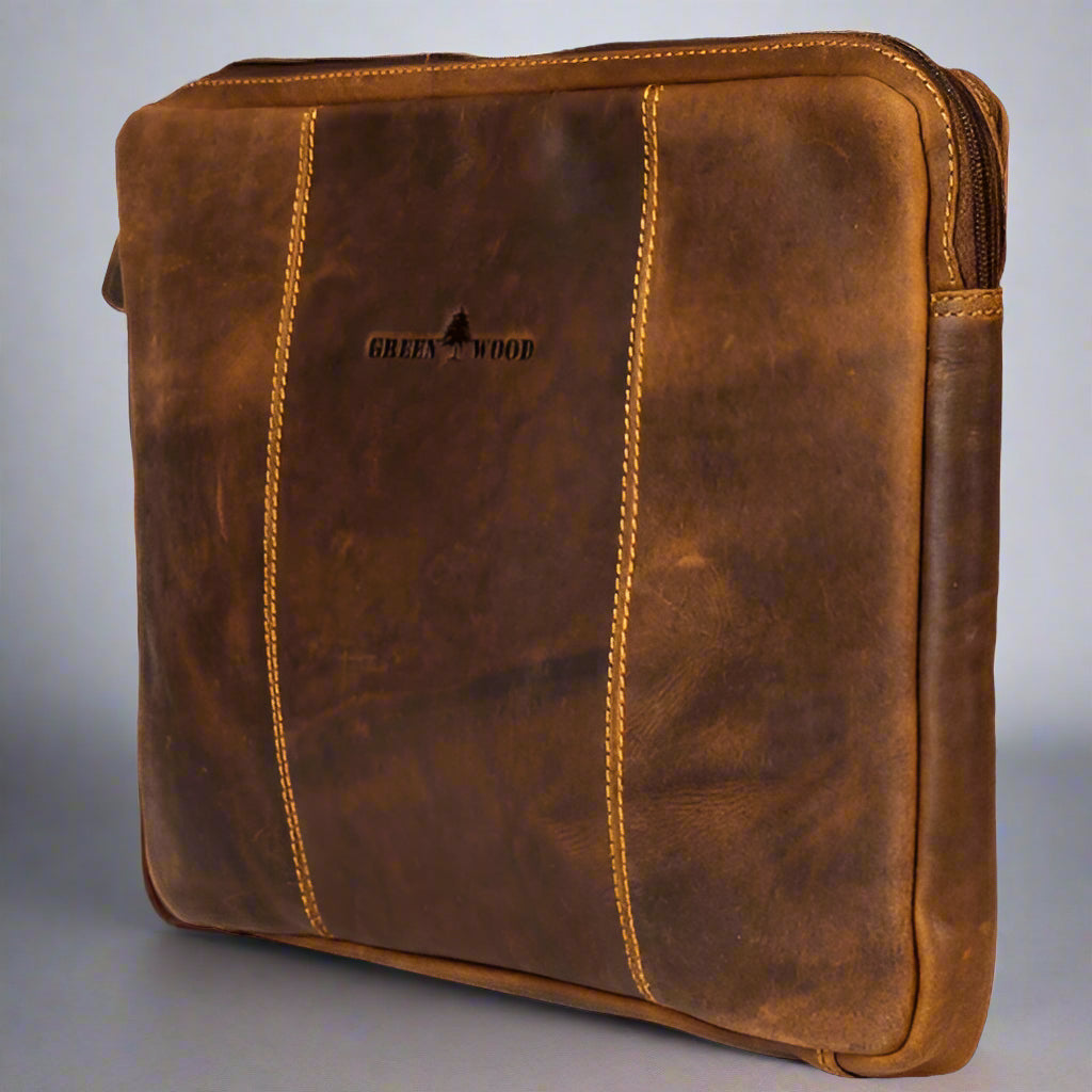 Greenwood Leather Laptop Sleeve for MacBook Pro/Air 13" - Boutique of Leathers/Open Road