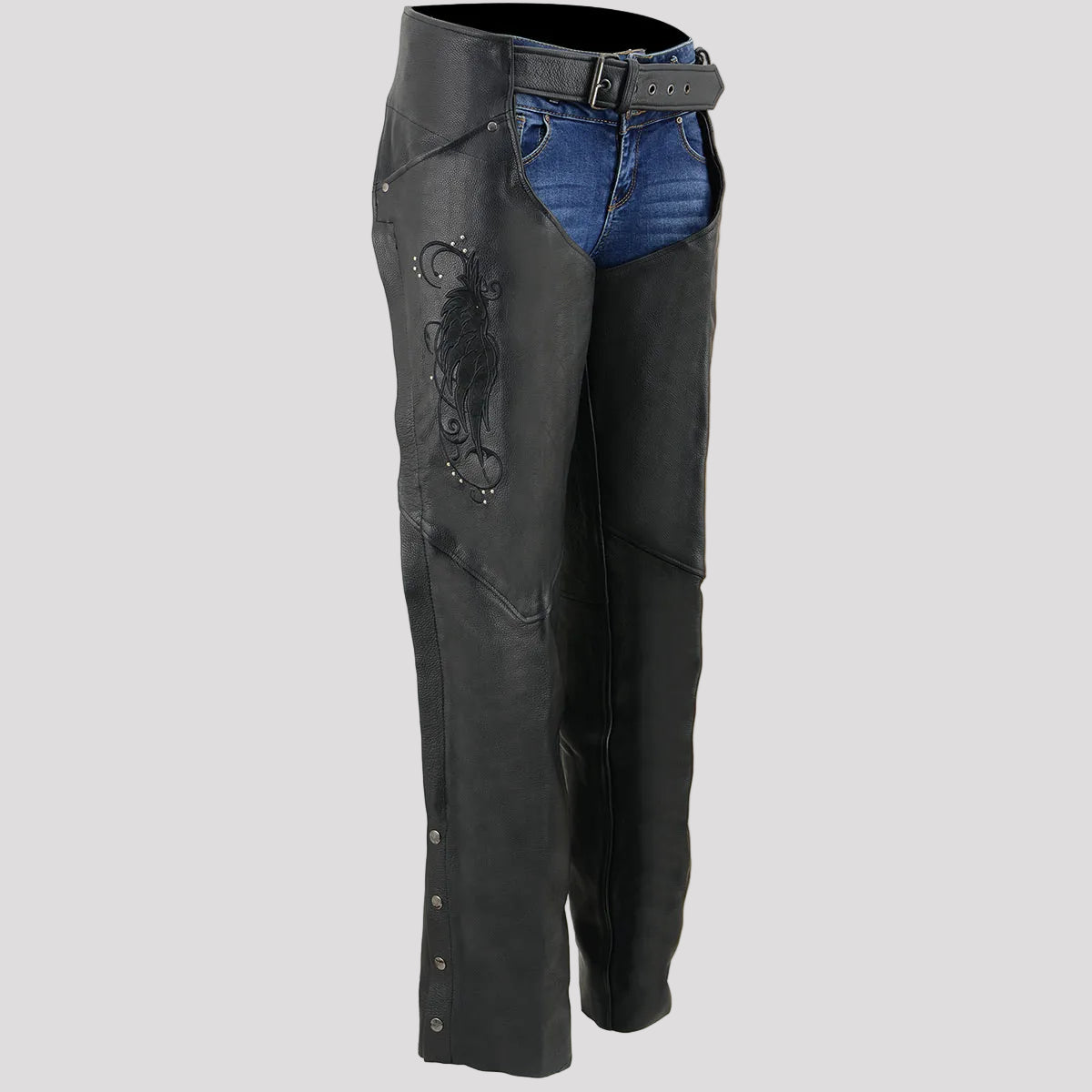 BOL/Open Road Women's Suede Wing Design Leather Chaps - Boutique of