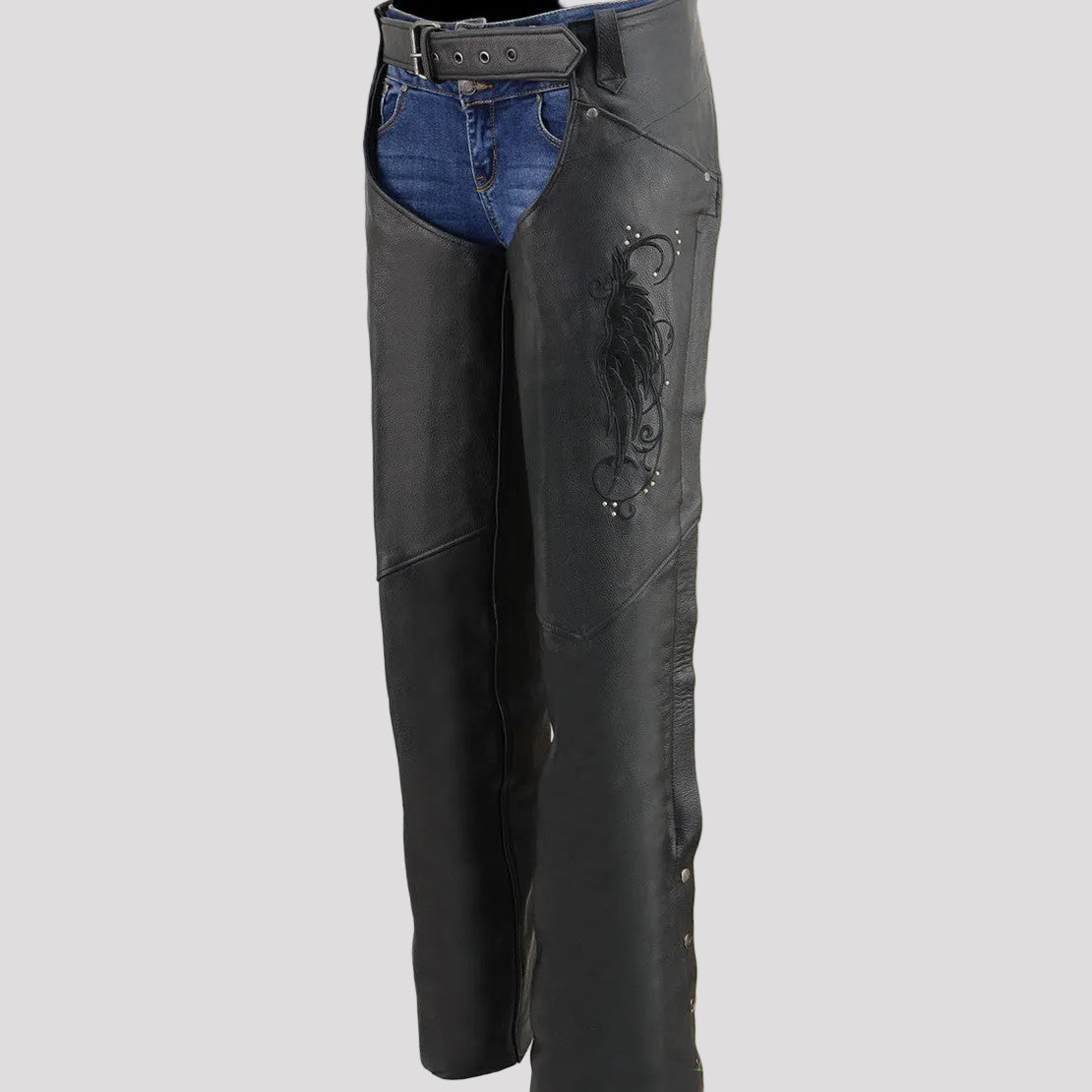 BOL/Open Road Women's Suede Wing Design Leather Chaps - Boutique of Leathers/Open Road