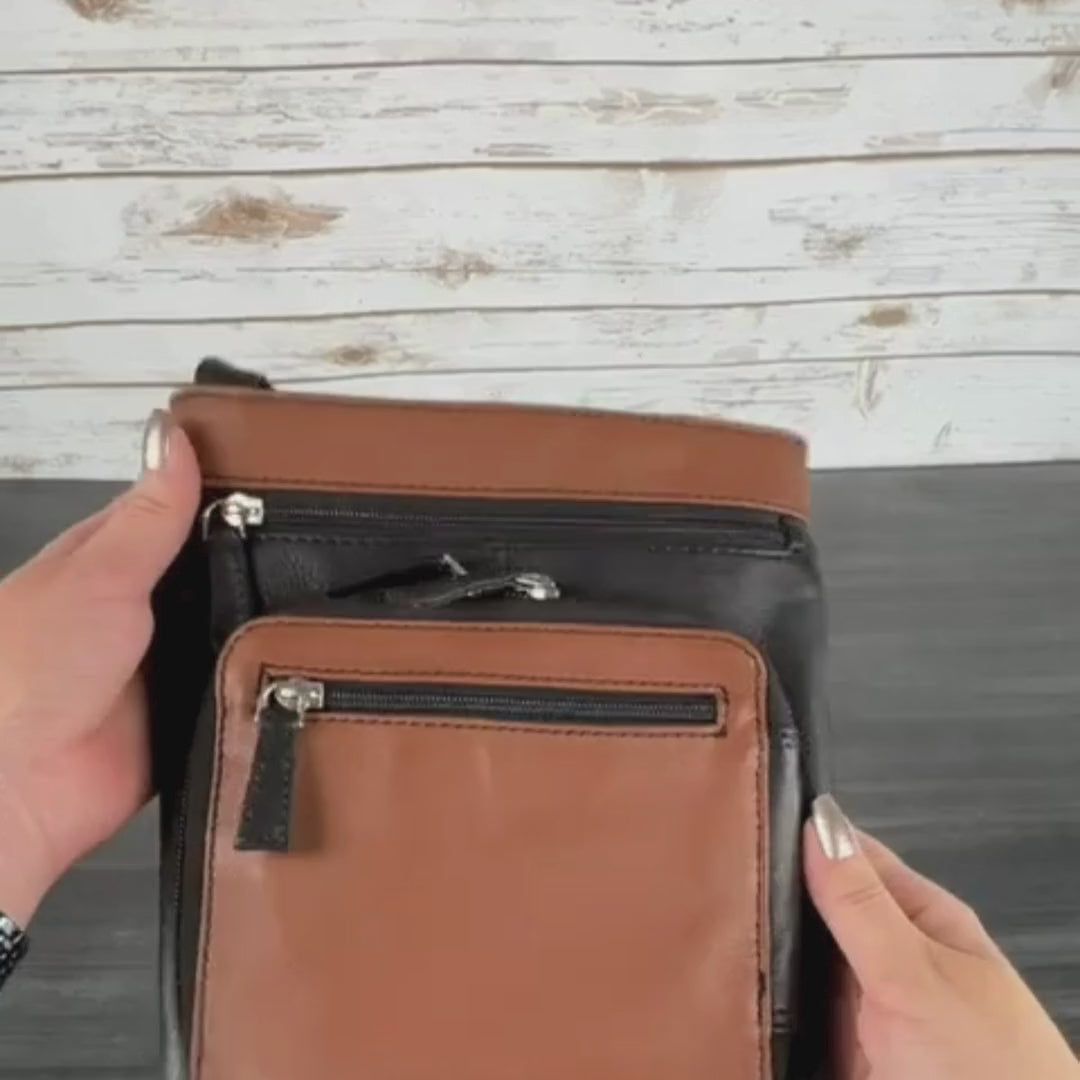 crossbody travel bag rfid JBG Slim Genuine Leather Crossbody Bag. RFID Blocking Travel Purse