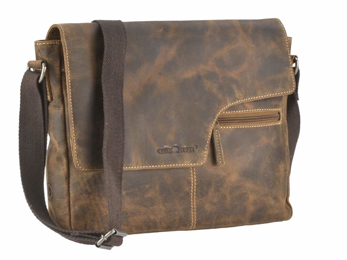 Greenbury Leathers Vintage Leather Shoulder Laptop Bag
